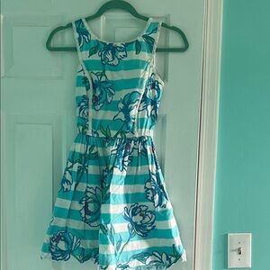 Lilly Pulitzer Vintage Blue and White Striped Kids Dress
